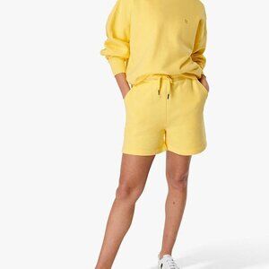 Sweaty Betty Riviera Yellow Essentials High Waist Longline Sweat Shorts NWT Sz S